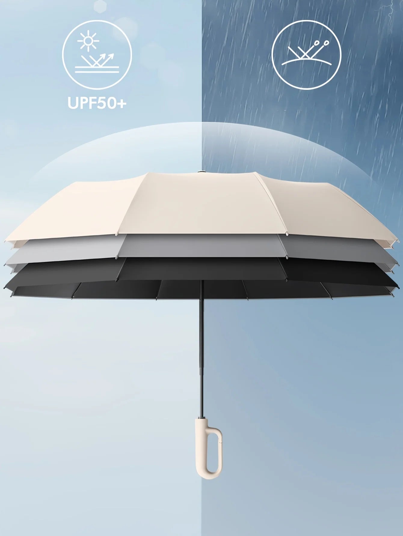WindGuard Men's Folding Umbrella