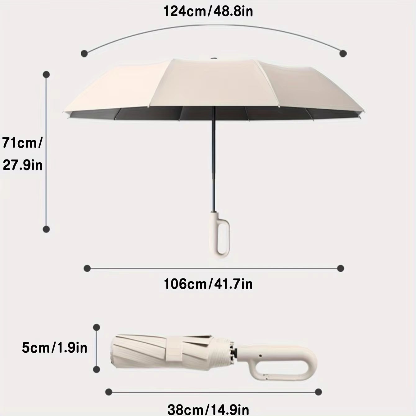 WindGuard Men's Folding Umbrella
